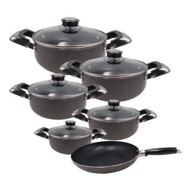 JP Jamespot 11Pcs  Non-Stick Granite Cookware Set